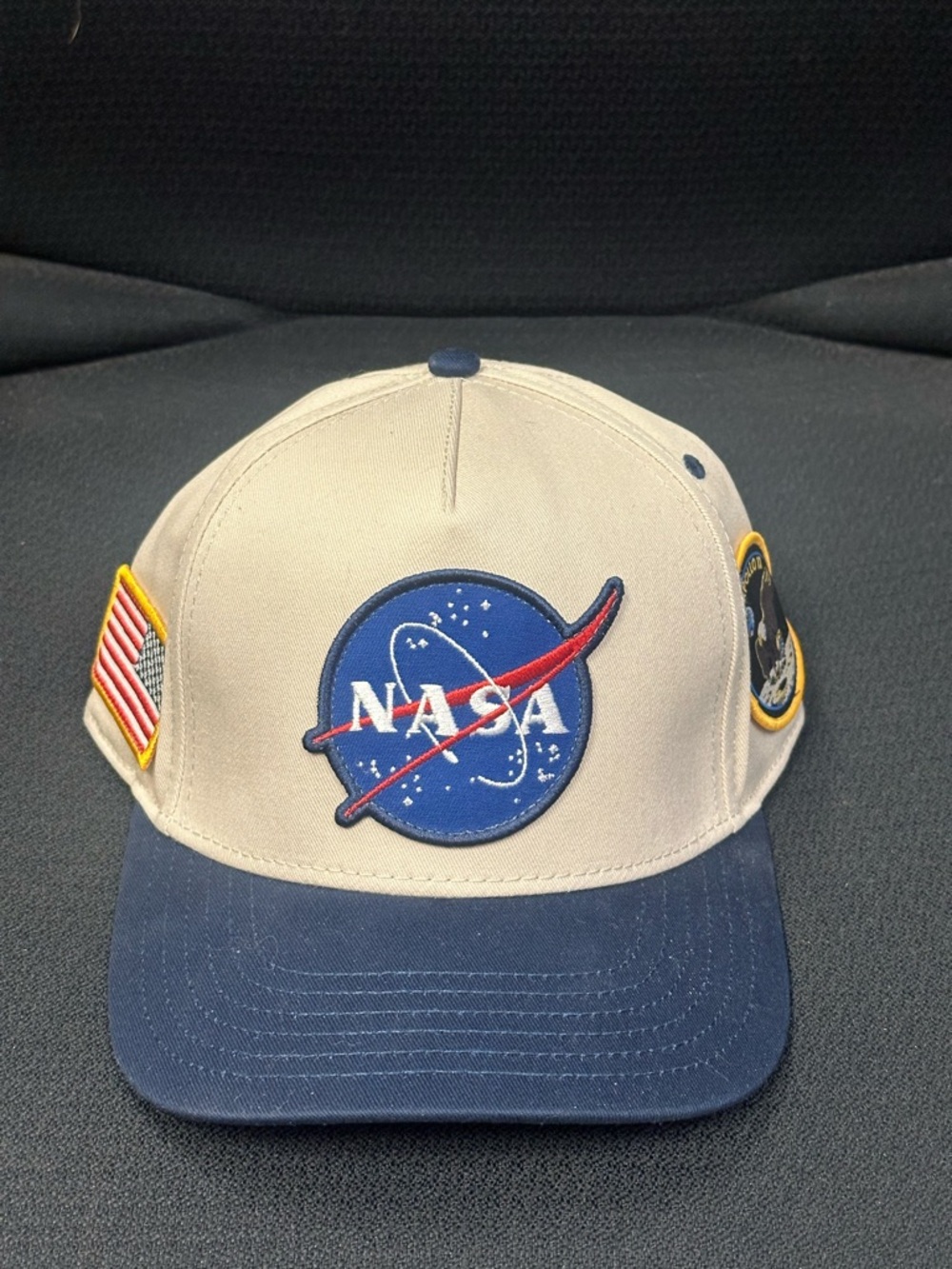 NASA Two-Tone Patch Cap - Beige and Navy